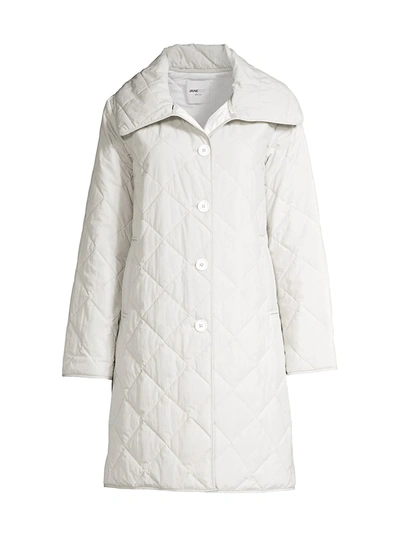 Shop Jane Post Jane Diamond Quilted Coat In Stone