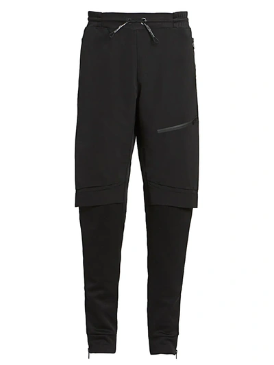 Shop Givenchy Zipper Structured Joggers In Black