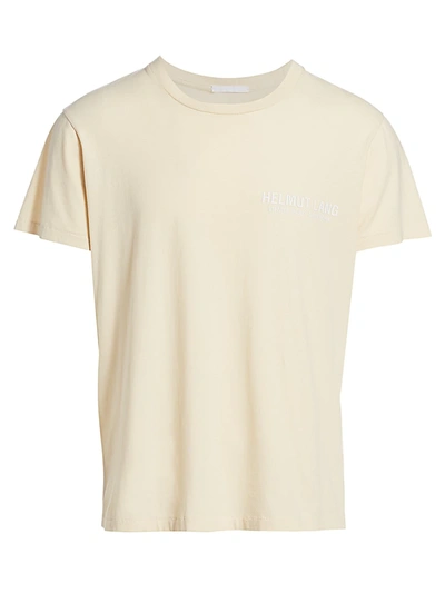 Shop Helmut Lang Men's Standard Logo T-shirt In White Sand