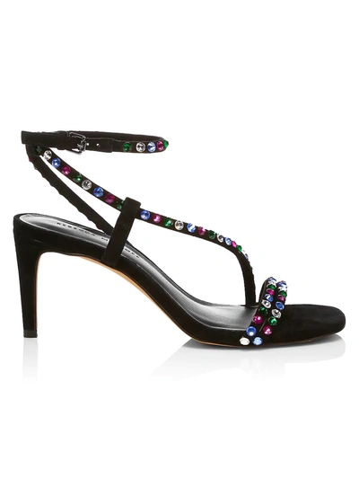 Shop Rebecca Minkoff Women's Nanine Jewel-embellished Leather Sandals In Oxford