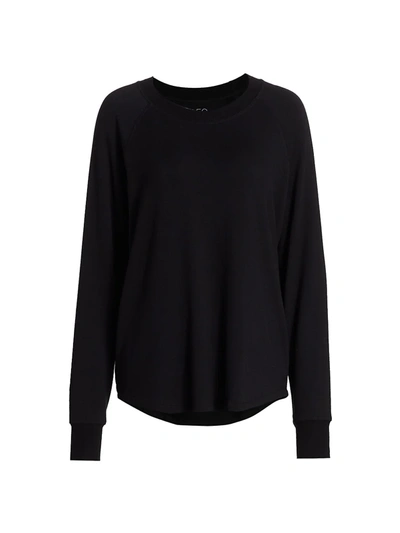 Shop Splits59 Women's Warm Up Fleece Sweatshirt In Black