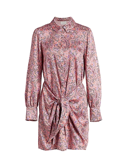 Shop Cinq À Sept Gaby Psychedelic Paisley Mini Dress In Tearose Multi