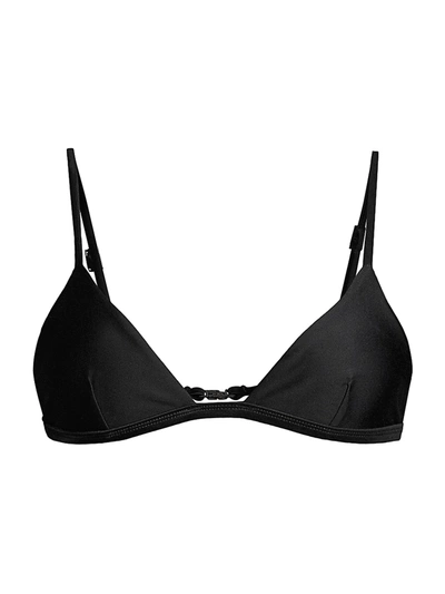 Shop Matteau Wrap-tie Triangle Bikini Top In Black