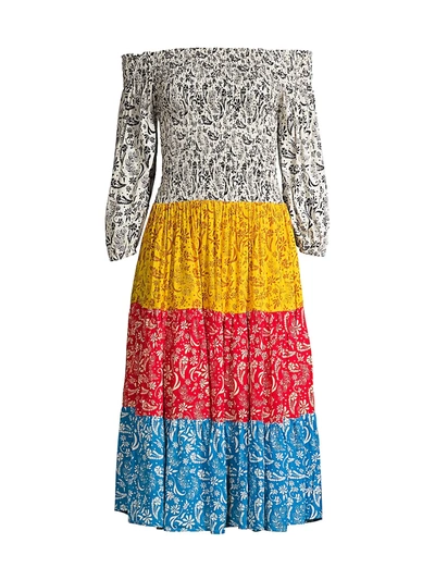 Shop Coolchange Women's Joni Off-the-shoulder Dress In Neutral