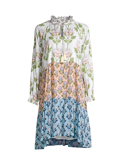 Shop Roller Rabbit Padma Janni Cotton Midi-dress In Neutral