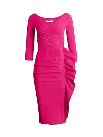 Shop Chiara Boni La Petite Robe Women's Flormali Ruffle Midi Dress In Azalea Pink