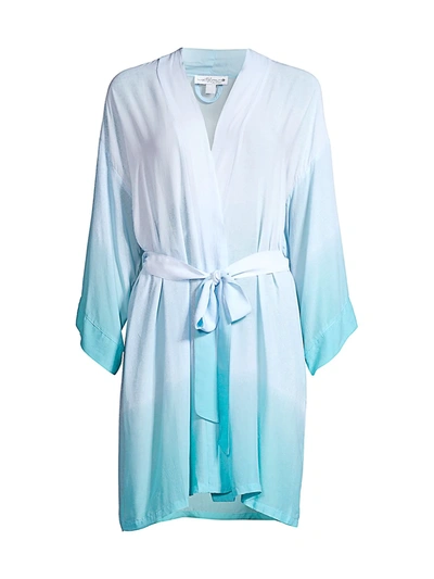 Shop In Bloom Women's Allison Ombre Wrap Robe In Blue Ombre