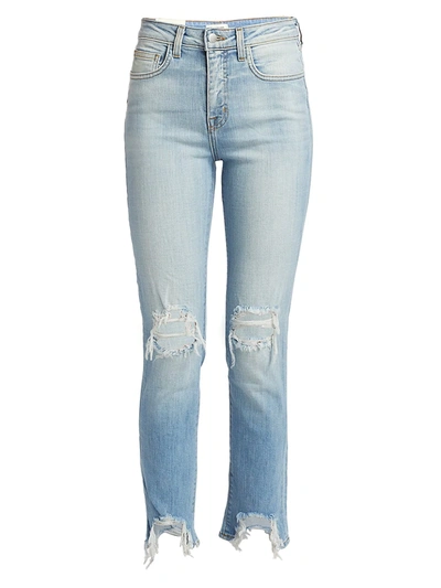 Shop L Agence Women's High Line High-rise Distressed Stretch Skinny Jeans In Classic Brasie