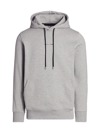 Shop Alyx Men's Hooded Logo Sweatshirt In Grey
