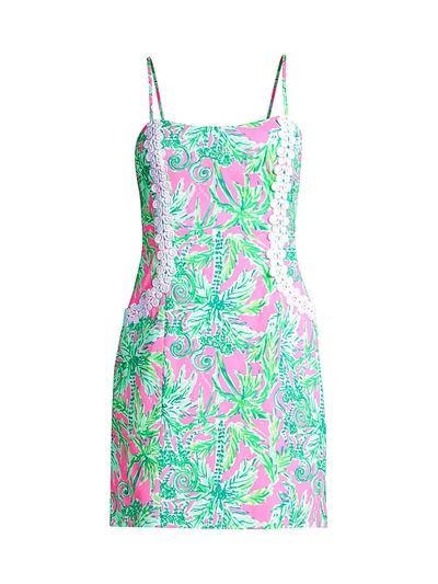 Shop Lilly Pulitzer Women's Shelli Floral Dress In Prosecco Pink Hanging Around