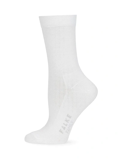 Shop Falke Women's Family Cotton Socks In White
