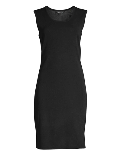 Shop Misook Women's Stretch Tank Sheath Midi-dress In Black