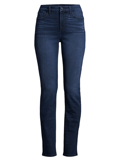 Shop Jen7 By 7 For All Mankind Women's Slim Straight Sculpting Jeans In Classic Midnight Blue