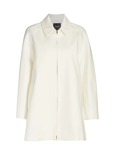 Shop Theory Caban Coat In White