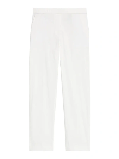 Shop Theory Women's Treeca Stretch-linen Cropped Pants In White