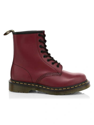 Shop Dr. Martens' 1460 Leather Combat Boots In Cherry Red