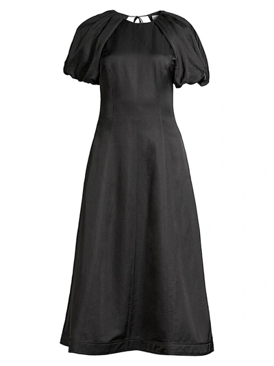 Shop Rebecca Vallance Aimee Midi Dress In Black