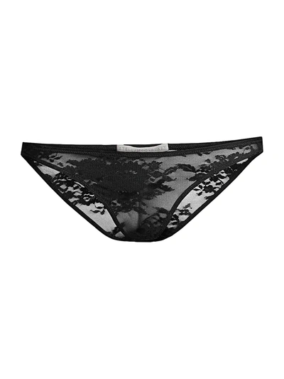 Shop Stella Mccartney Sienna Lace Bikini Panties In Black