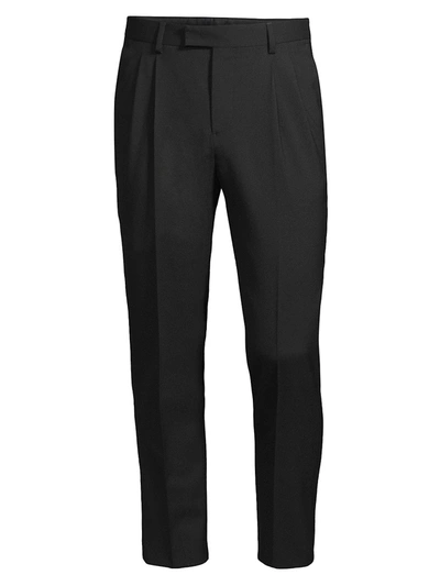 Shop The Kooples Regular-fit Slim Piping Trousers In Black