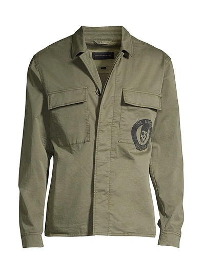 Shop John Varvatos Misfits Fiend Cargo Jacket In Olive