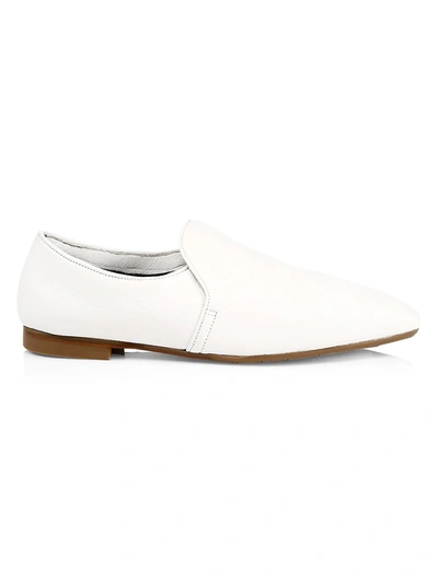 Shop Aquatalia Women's Revy Leather Loafers In White