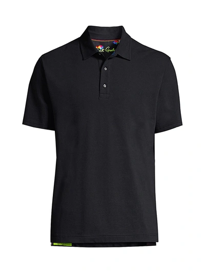 Shop Robert Graham Men's Joyride Polo T-shirt In Black