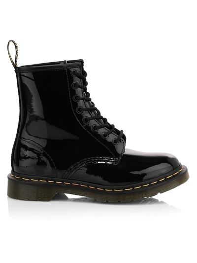Shop Dr. Martens' Women's 1460 Patent Leather Combat Boots In Black