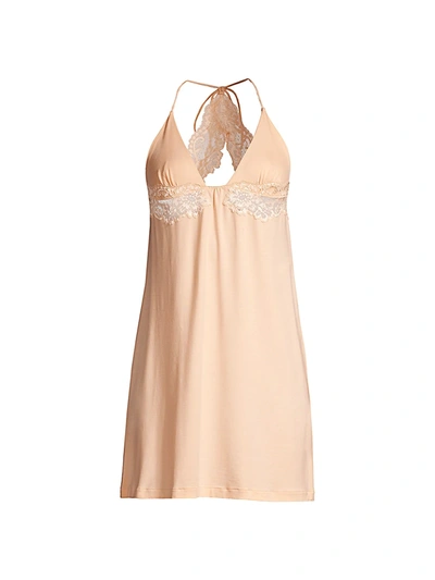 Shop La Perla Women's Tres Souple Stretch Lace Chemise In Petal Pink