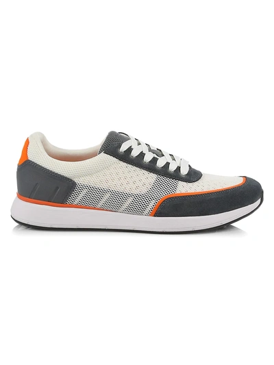 Shop Swims Men's Breeze Wave Athletic Mix Media Sneakers In White Grey