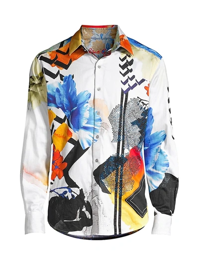 Shop Robert Graham Limited Edition Multicolor Abstract-print Sport Shirt In Neutral