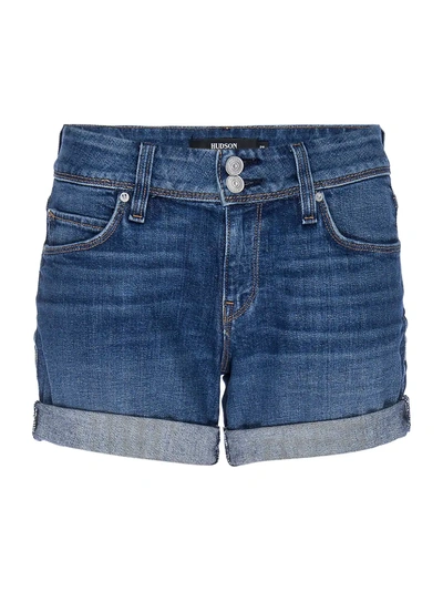 Shop Hudson Women's Croxely Mid-rise Rolled Hem Denim Shorts In Reaction