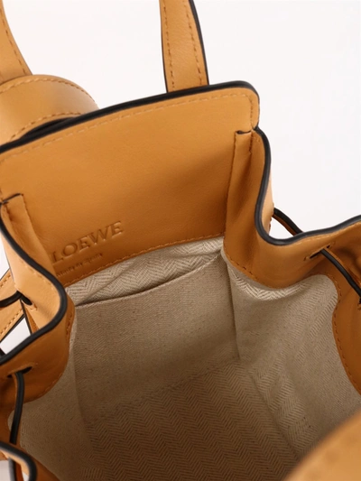 Shop Loewe Mini Hammock Drawstring Bag In Beige
