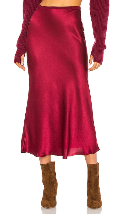半身裙 – 石榴红