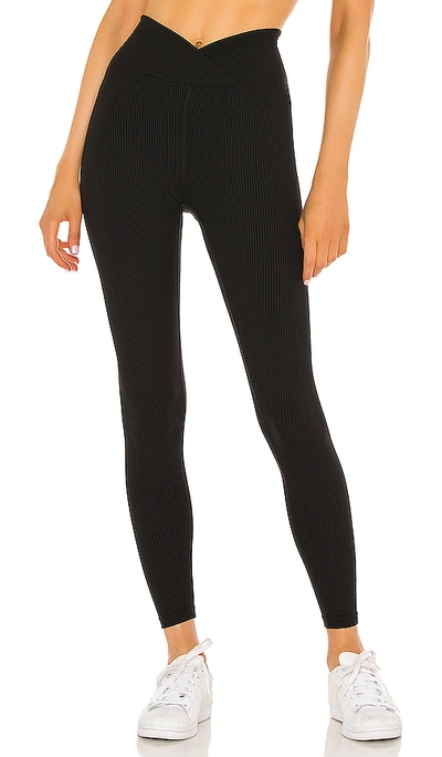 Year Of Ours Veronica High Waist Rib Leggings In Black