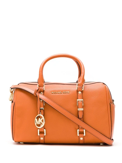 Shop Michael Michael Kors Bedford Legacy Md Duffle Satchel In Orange