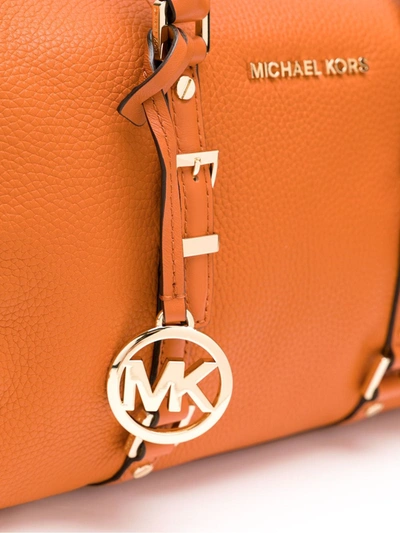 Shop Michael Michael Kors Bedford Legacy Md Duffle Satchel In Orange