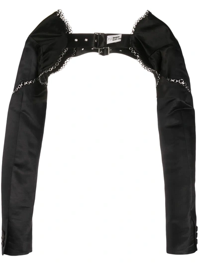 Shop Comme Des Garçons Buckle-front Bolero Jacket In Black