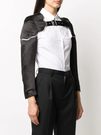 Shop Comme Des Garçons Buckle-front Bolero Jacket In Black