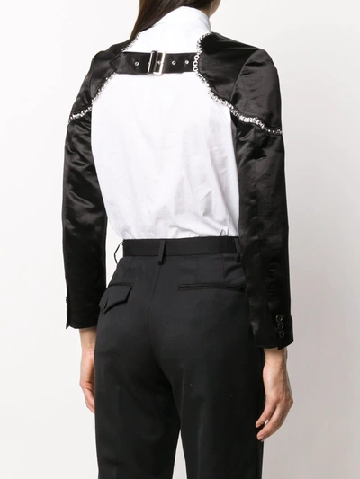 Shop Comme Des Garçons Buckle-front Bolero Jacket In Black