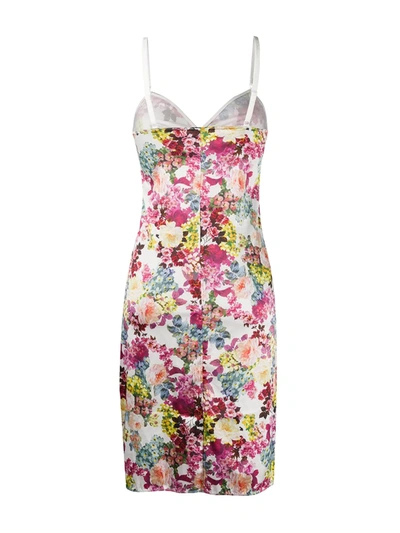 Shop Dolce & Gabbana Floral Print Night Gown In White