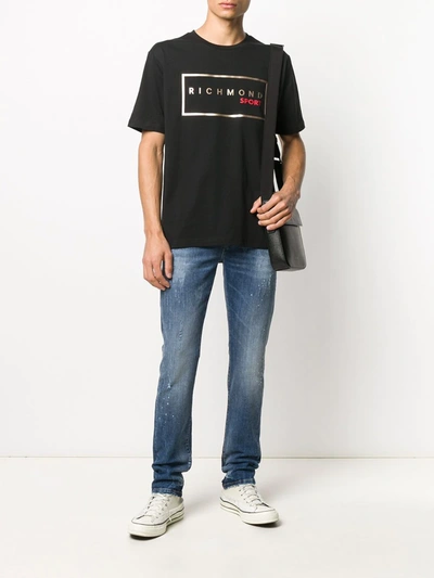 Shop John Richmond Gotti Logo Print T-shirt In Black