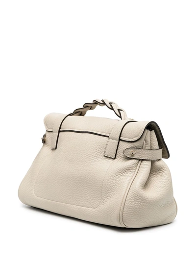 Shop Mulberry Alexa Satchel Bag In White