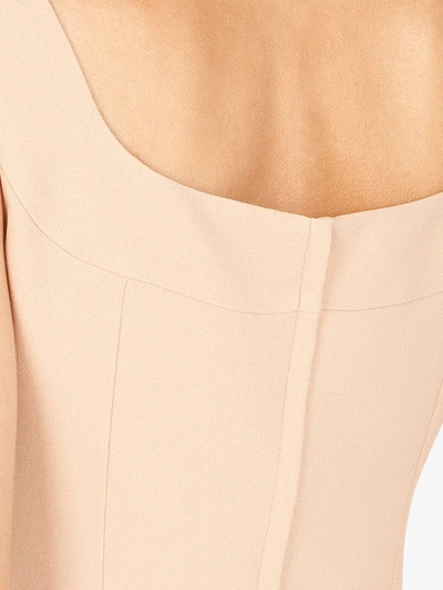 Shop Dolce & Gabbana Slit-detail Midi Dress In Neutrals