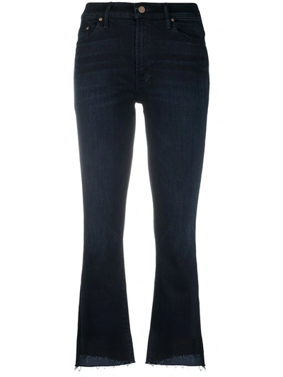 Shop Mother Cropped Flared-leg Jeans In Blue