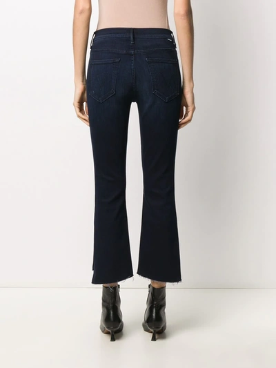 Shop Mother Cropped Flared-leg Jeans In Blue