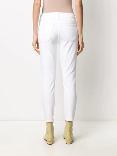 Shop Mother Looker Cropped Jeans In White