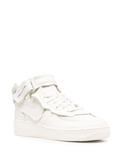 Shop Nike X Comme Des Garçons Air Force 1 Mid Sneakers In White