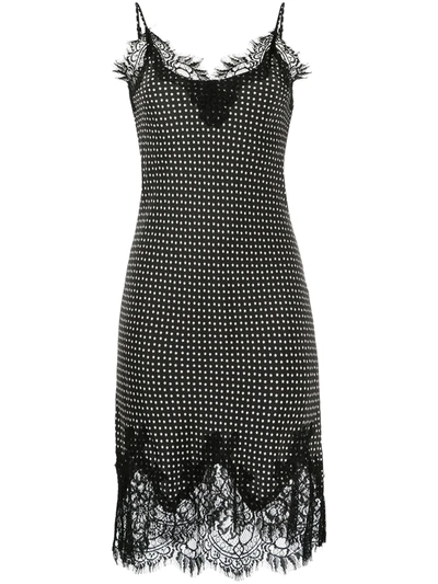 Shop Gold Hawk Star-print Silk Slip Dress In Black