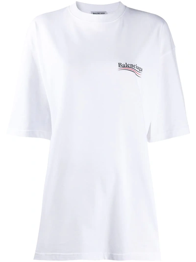 Shop Balenciaga Political Campaign T-shirt In White