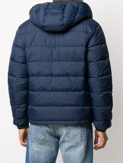 Shop Duvetica Feather Down Hooded Jacket In Blue